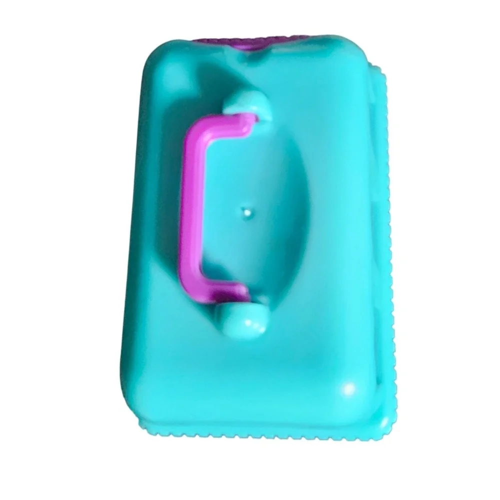Just Play LLC Puppy In My Pocket Pet Carrier Toy Teal Purple Paw Print 2426LH